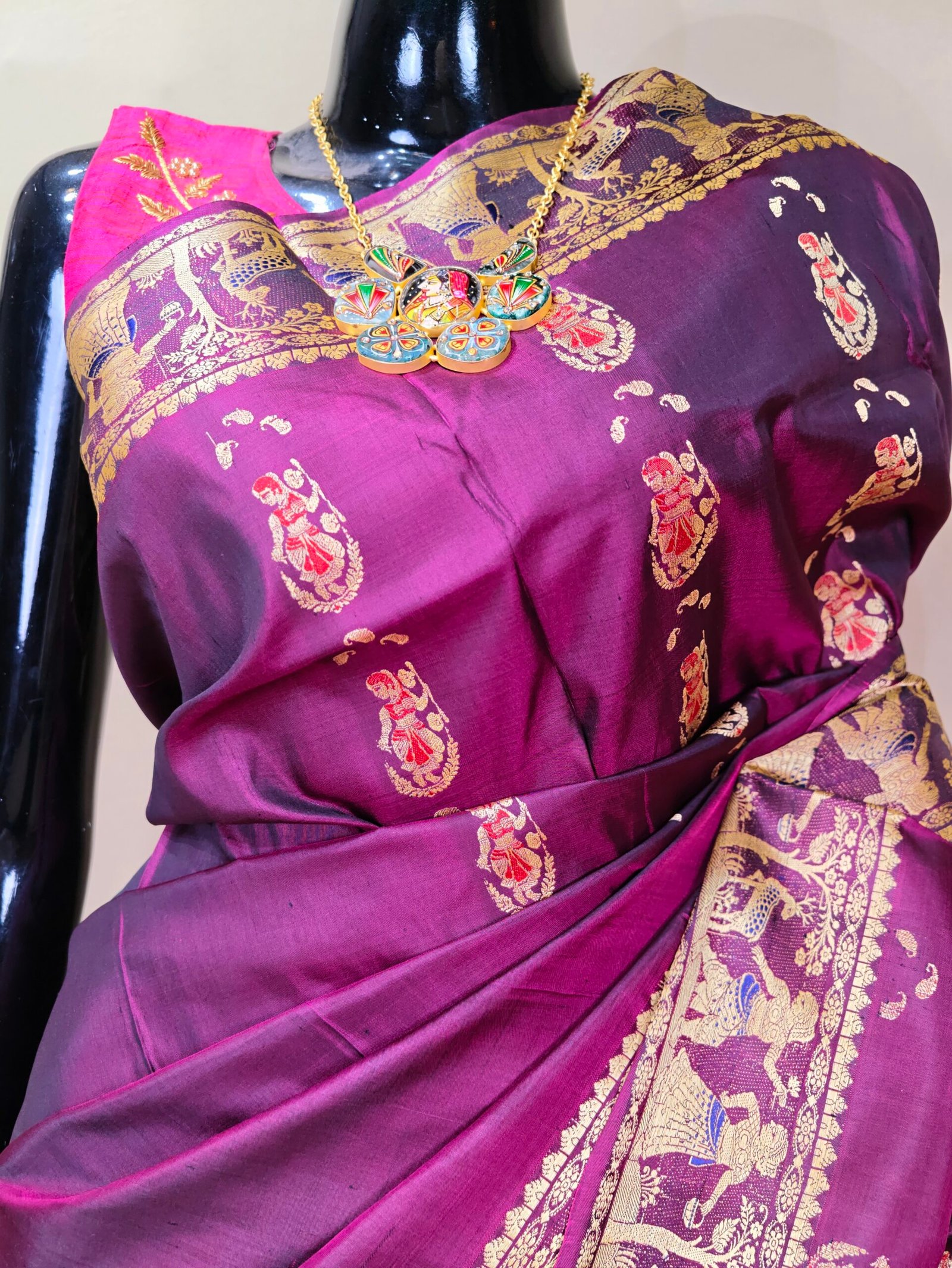 Pure Baluchari Saree - Image 2