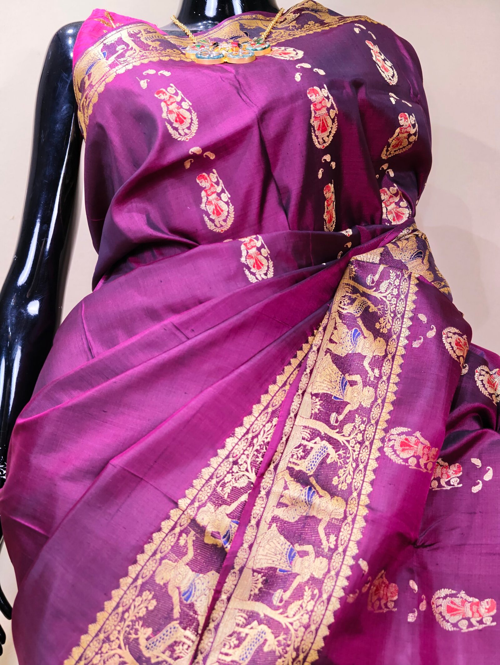 Pure Baluchari Saree - Image 3