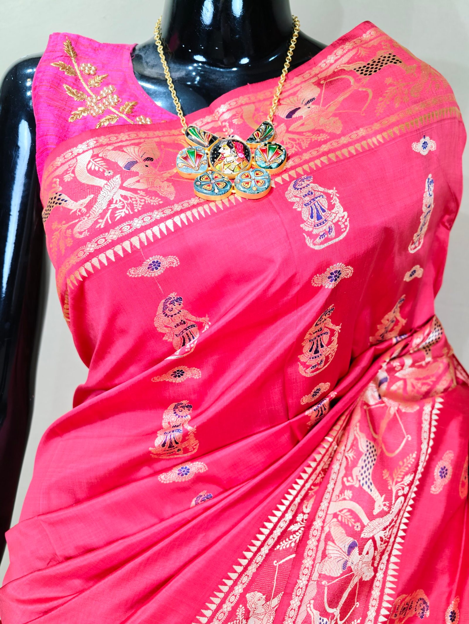 Pure Baluchari Saree - Image 3